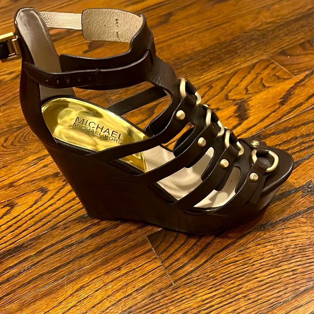 Brown shoes Mk brand.